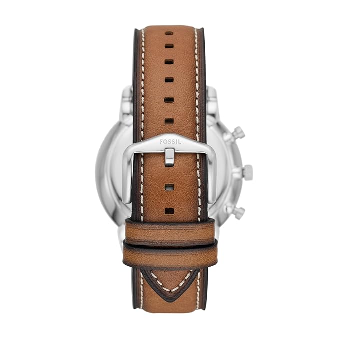 Fossil Neutra Analog Green Dial Men's Watch-Genuine Leather, Brown Strap