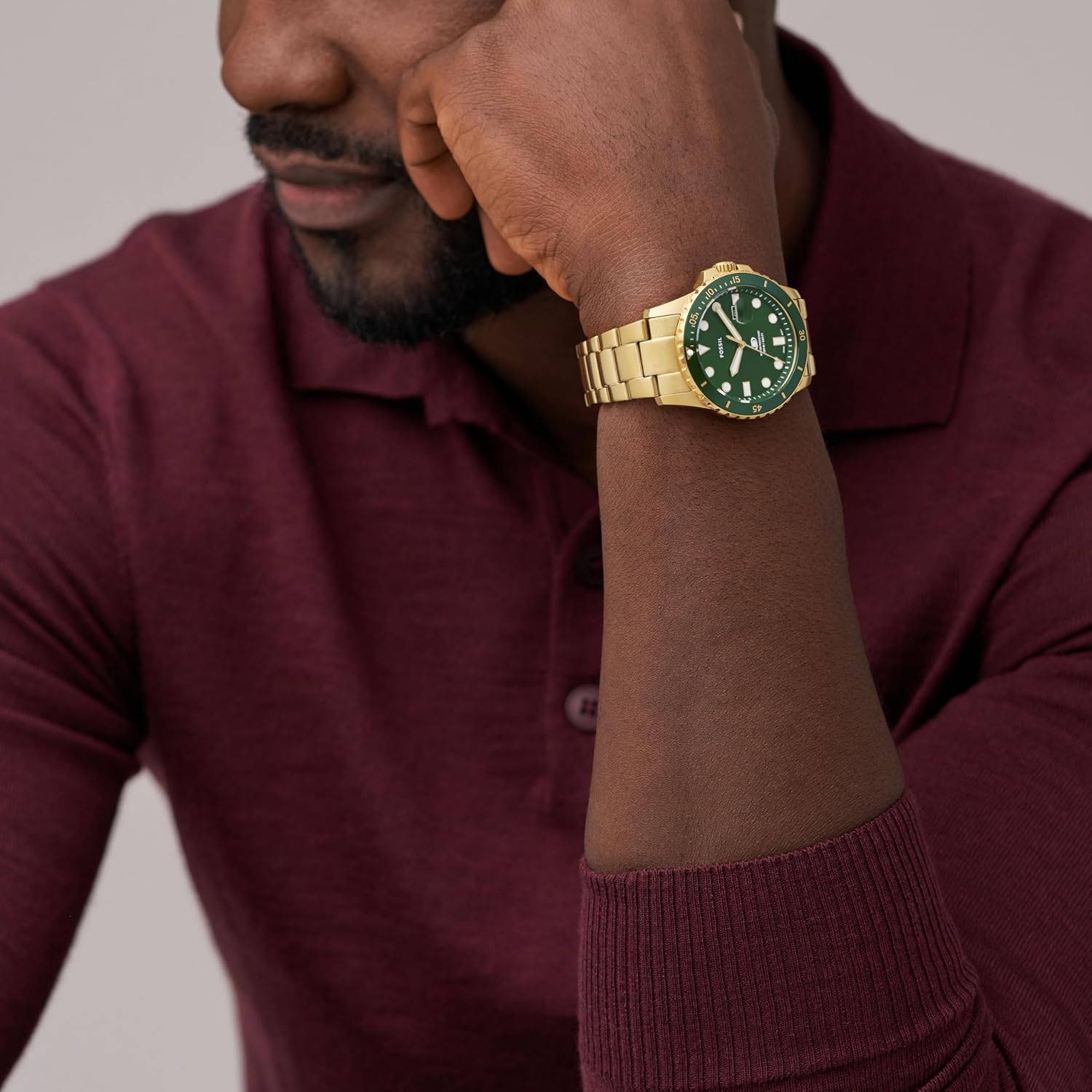 Fossil Blue Dive Gold Watch