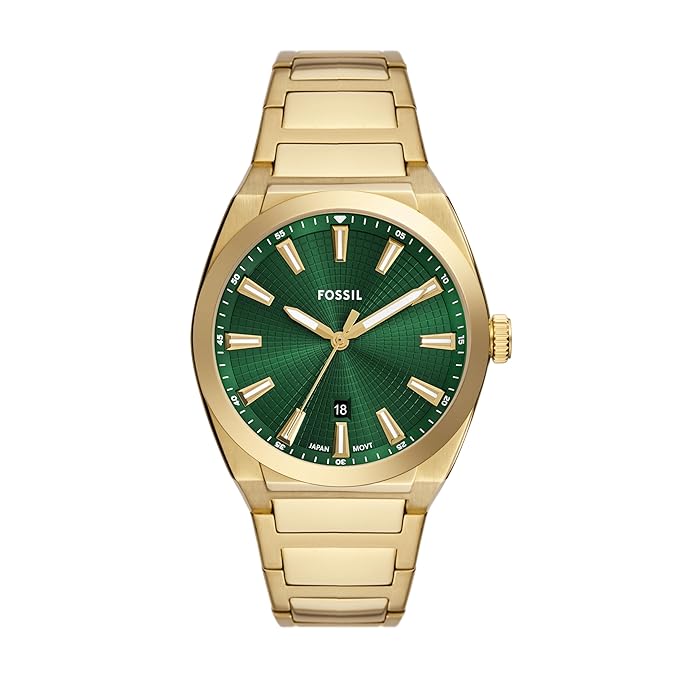 Fossil Men's Everett Gold Quartz Analog Stainless Steel Watch