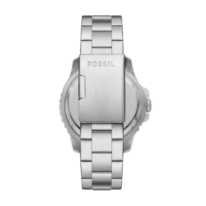 Fossil Blue GMT Silver Quartz Stainless Steel Watch
