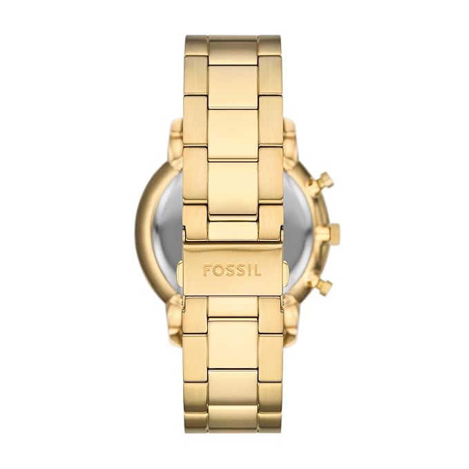 Fossil Men Neutra Gold Quartz Stainless Steel Black Dial Analog Watch