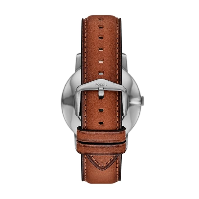 Fossil Men's Minimalist Brown Analog Quartz Leather Watch