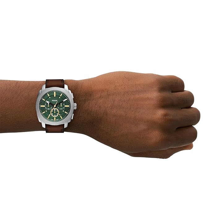 Fossil Machine Brown Quartz Leather Watch