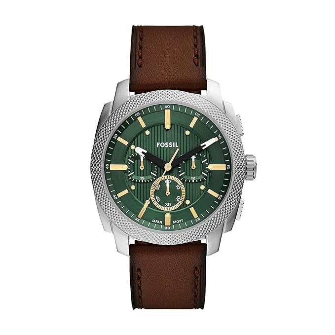 Fossil Machine Brown Quartz Leather Watch