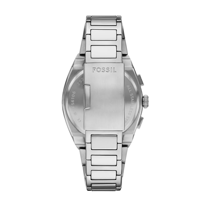 Fossil Men Everett Silver Quartz Stainless Steel Blue Dial Analog Watch