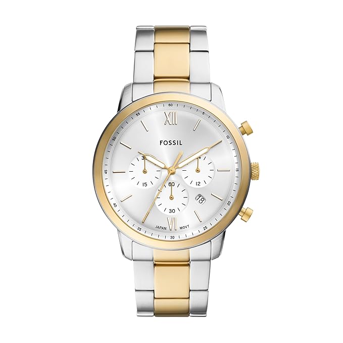 Fossil Men Neutra Multicolor Quartz Stainless Steel White Dial Analog Watch
