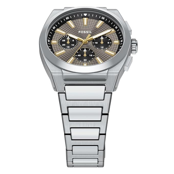 Fossil Everett Silver Quartz Stainless Steel Watch