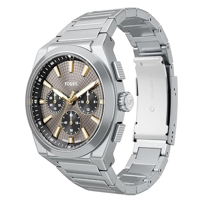 Fossil Everett Silver Quartz Stainless Steel Watch