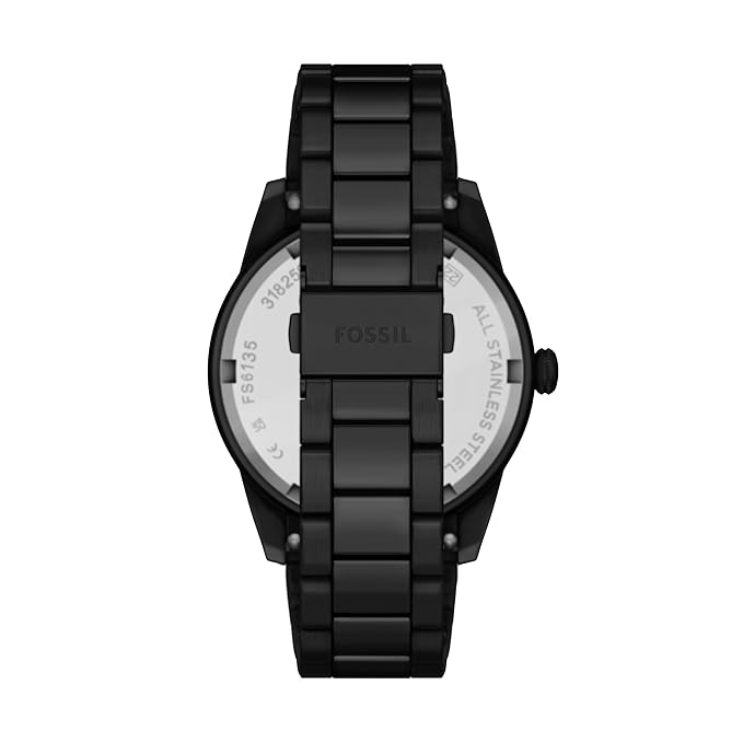 Fossil Pearson Black Quartz Stainless Steel Watch