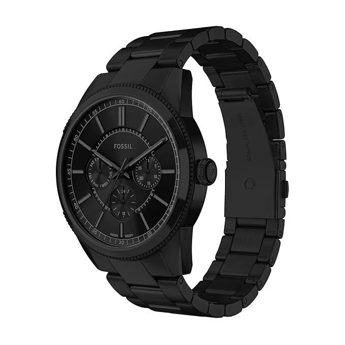 Fossil Pearson Black Quartz Stainless Steel Watch