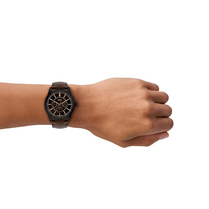 Fossil Pearson Brown Quartz Leather Watch