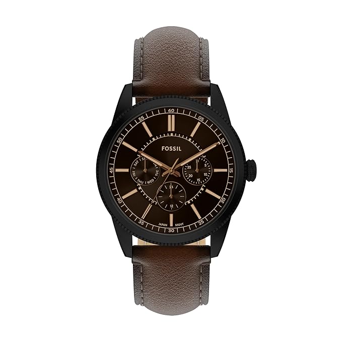Fossil Pearson Brown Quartz Leather Watch