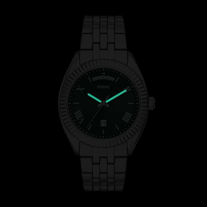Fossil Campbell Silver Quartz Stainless Steel Watch