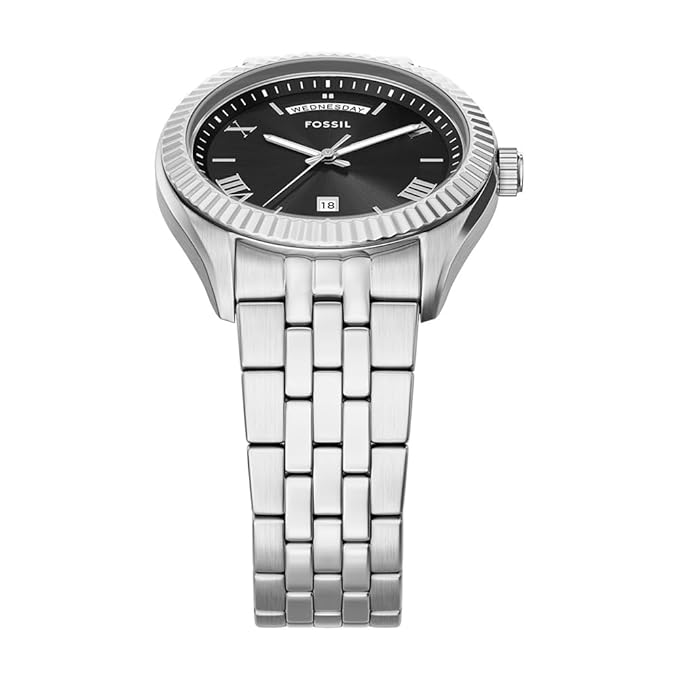 Fossil Campbell Silver Quartz Stainless Steel Watch