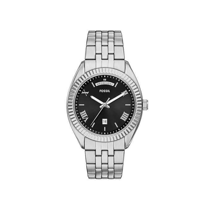 Fossil Campbell Silver Quartz Stainless Steel Watch