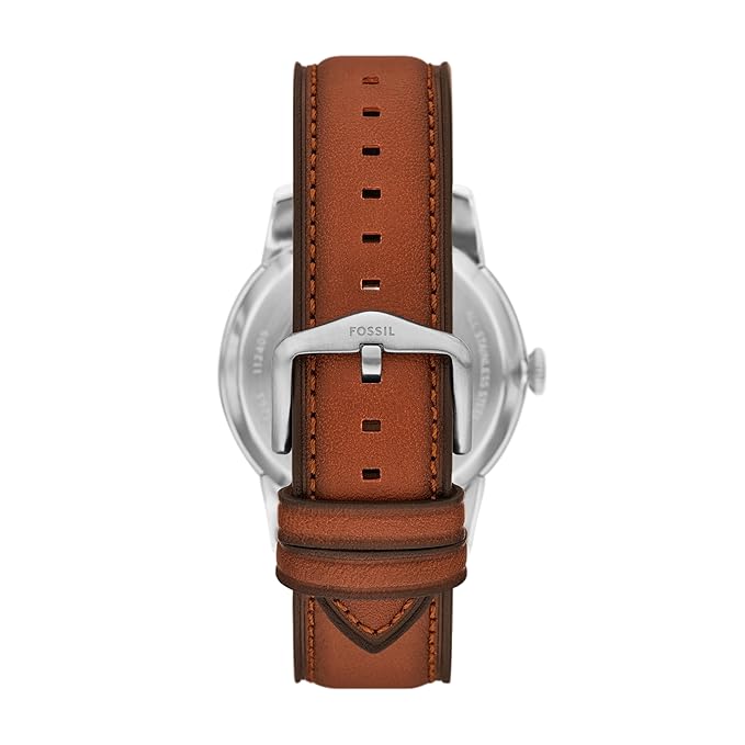 Fossil Men's Townsman Brown Analog Automatic Leather Watch