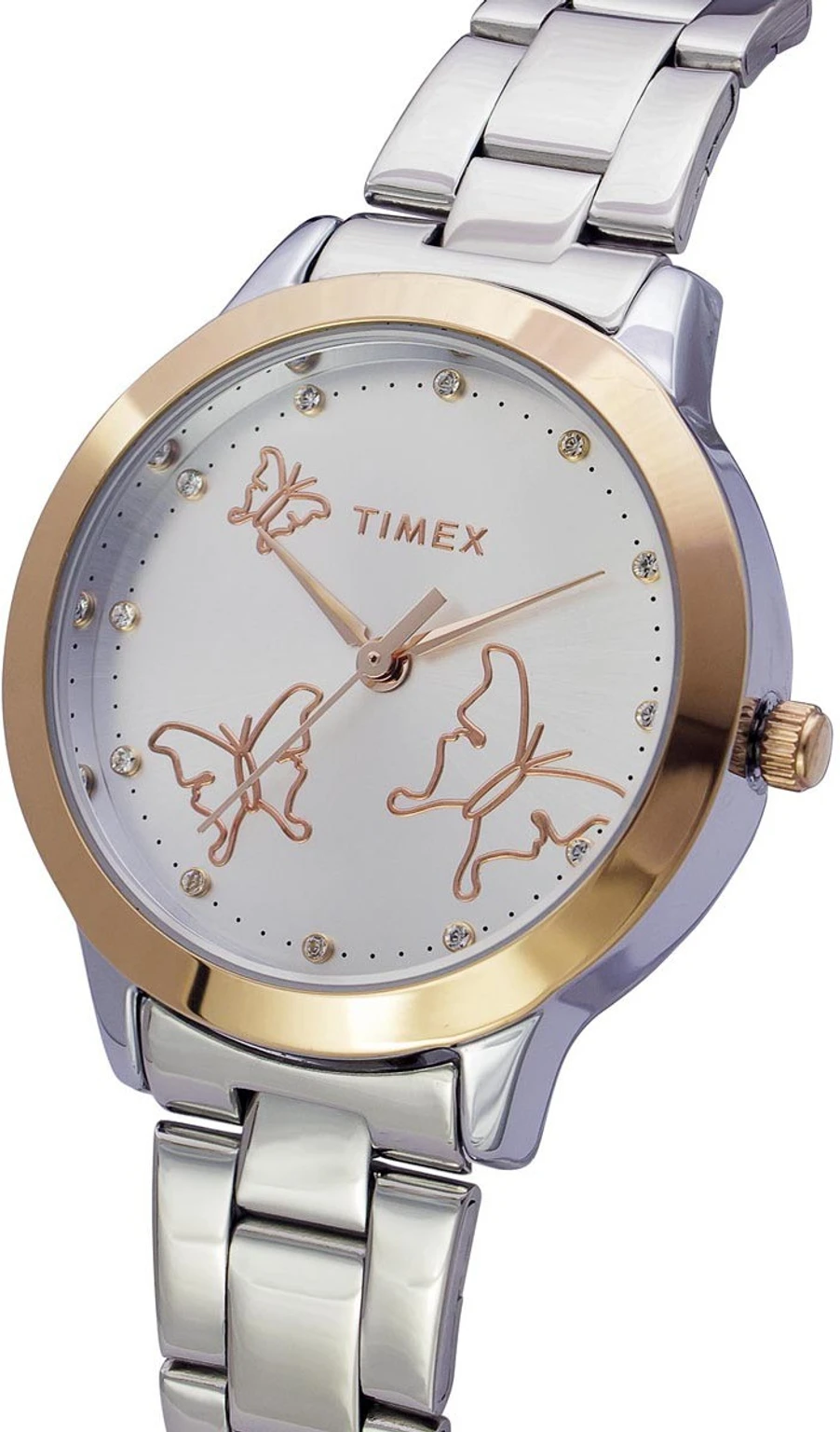 TIMEX Analog Watch for Women with Silver Round Dial & Silver Stainless Steel Bracelet