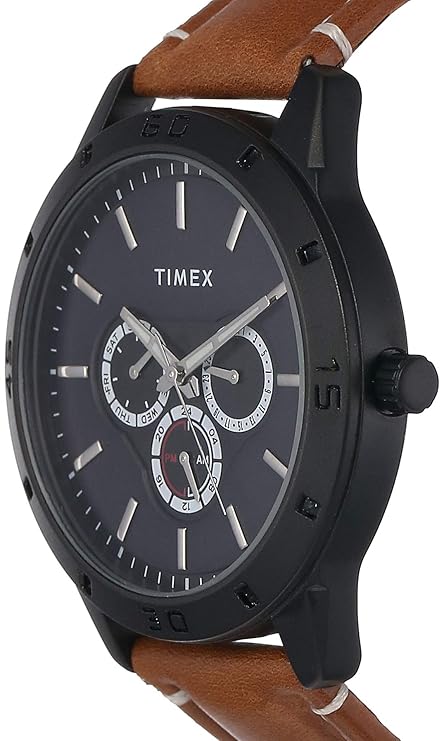 TIMEX Analog Watch for Men with Round Dial & Water Resistant Man's Wrist Watches