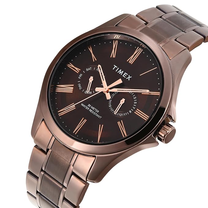 TIMEX Classics Analog Watch for Men with Round Dial & Water Resistant Man's Wrist Watches