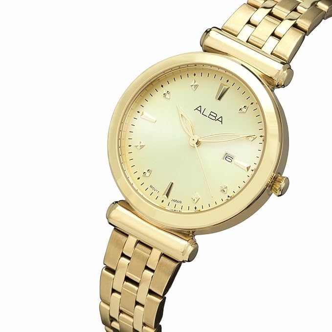 Alba AH7CP6X1 Golden Dial with Crystals