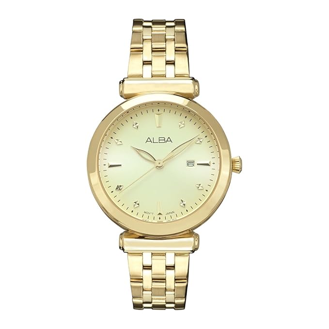 Alba AH7CP6X1 Golden Dial with Crystals