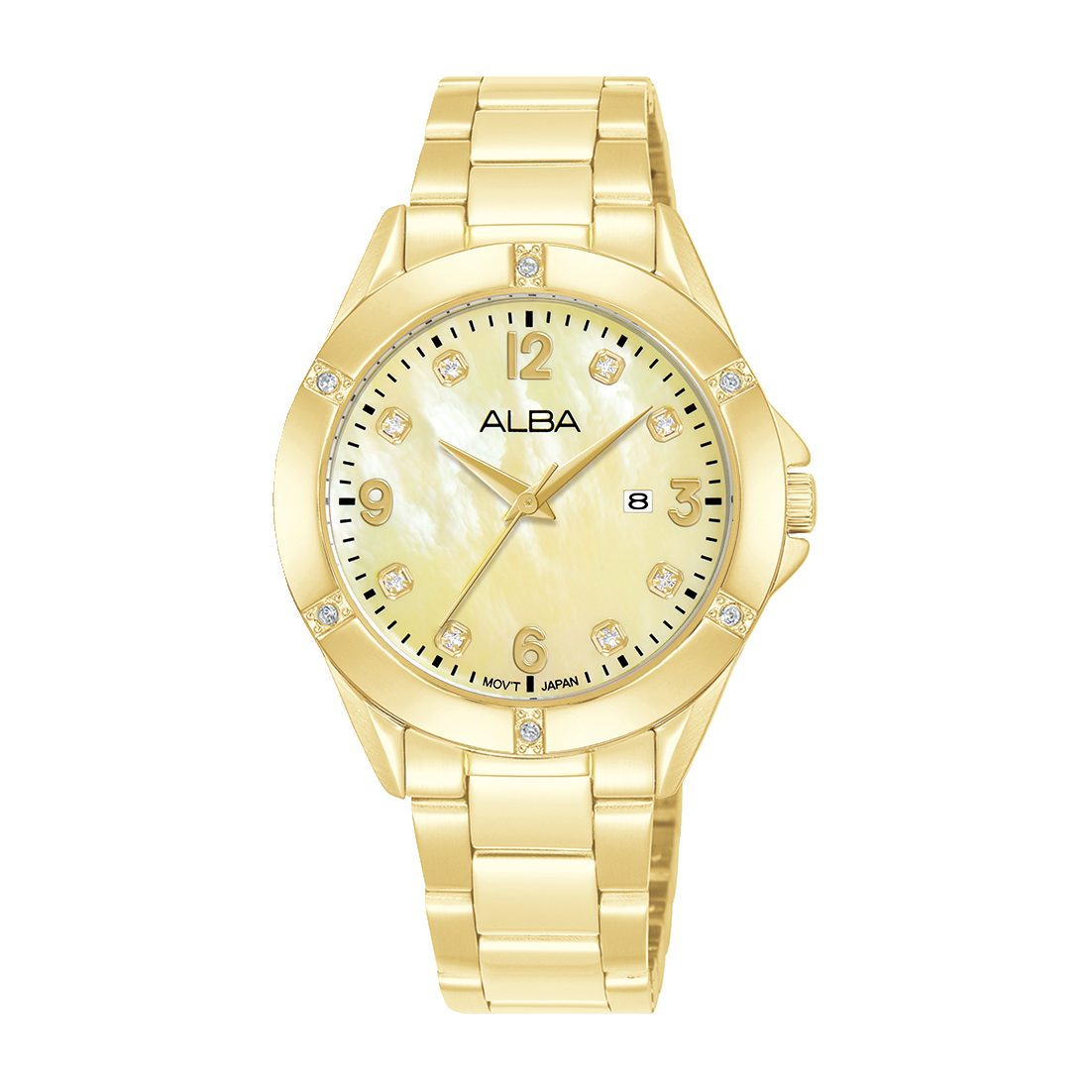 Alba Stainless Steel Women Analog Wristwatch Ah7Bv6X1, Rose Gold Dial, Rose Gold Band