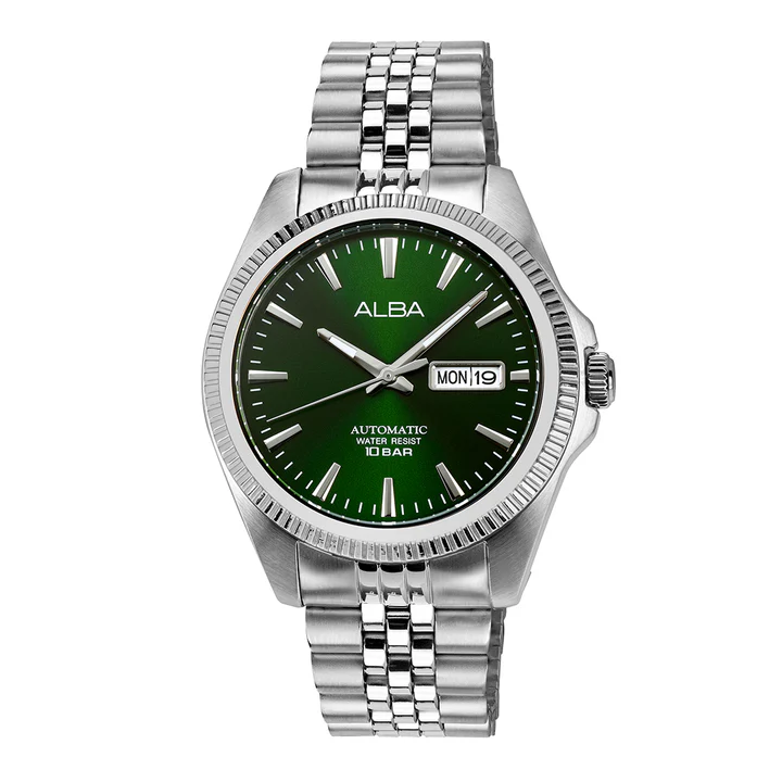 Green Sunray Dial Automatic Watch