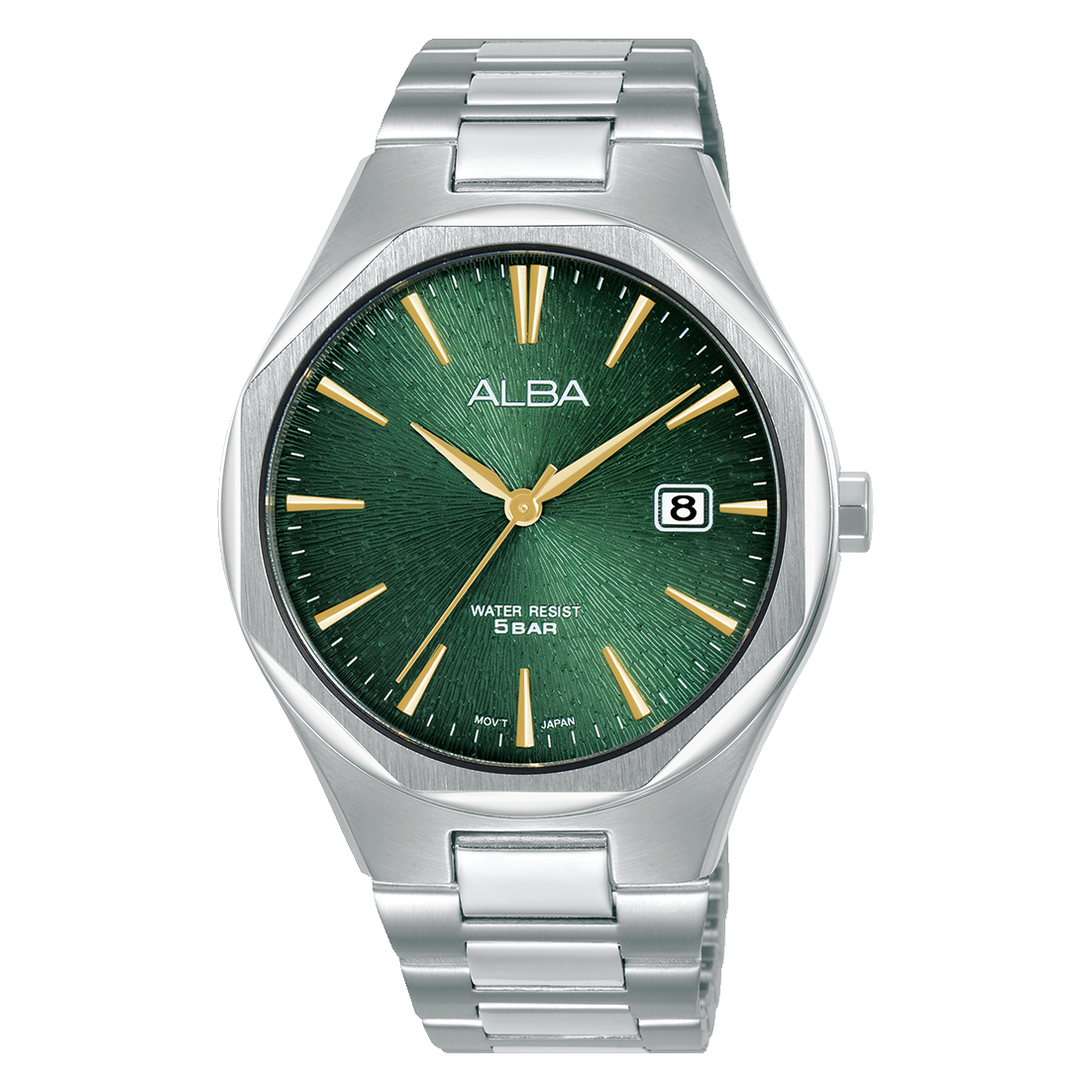 ALBA Pine Green Dial Watch AS9U55X1, Men's Sporty Timepiece