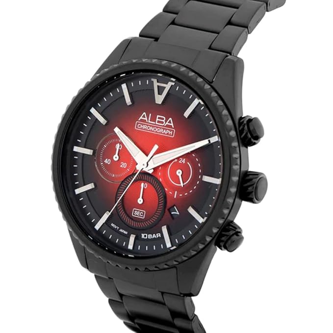 Alba Chronograph with Red/Black Dial Watch