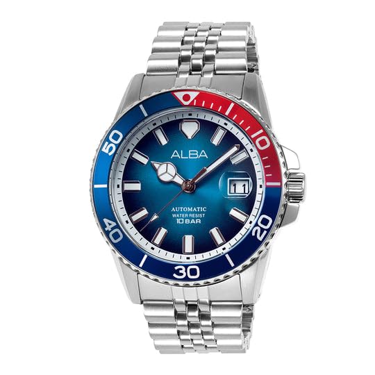 Alba Blue Dial Automatic Watch AU4051X1, Men's Sporty Timepiece