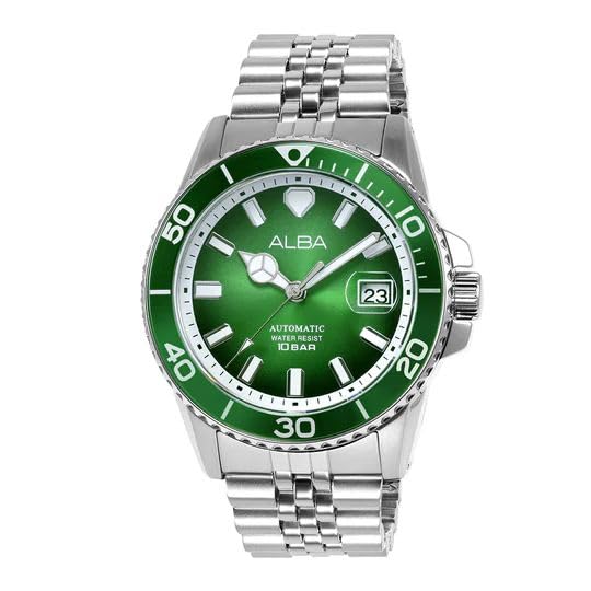 Alba AU4053X1 Forest Green Dial Automatic Watch for Men's