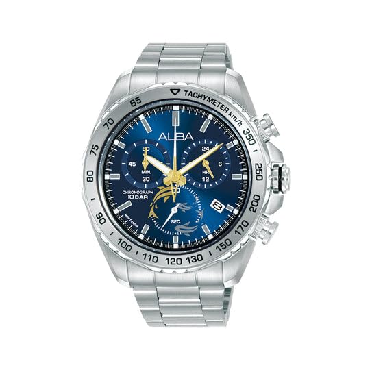 Alba Men's Metallic Deep Blue Dial Chronograph Watch