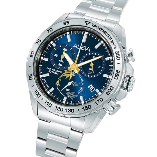 Alba Men's Metallic Deep Blue Dial Chronograph Watch