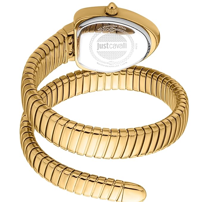 Just Cavalli Women Watch, Silver Color Case, Turquoise Dial, Stainless Steel Metal Bracelet, 2 Hands, 3 ATM