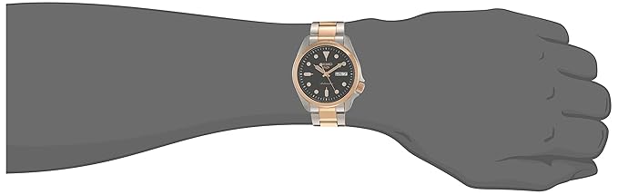 Stainless Steel Analog Black Dial Men'S Clear Band Watch
