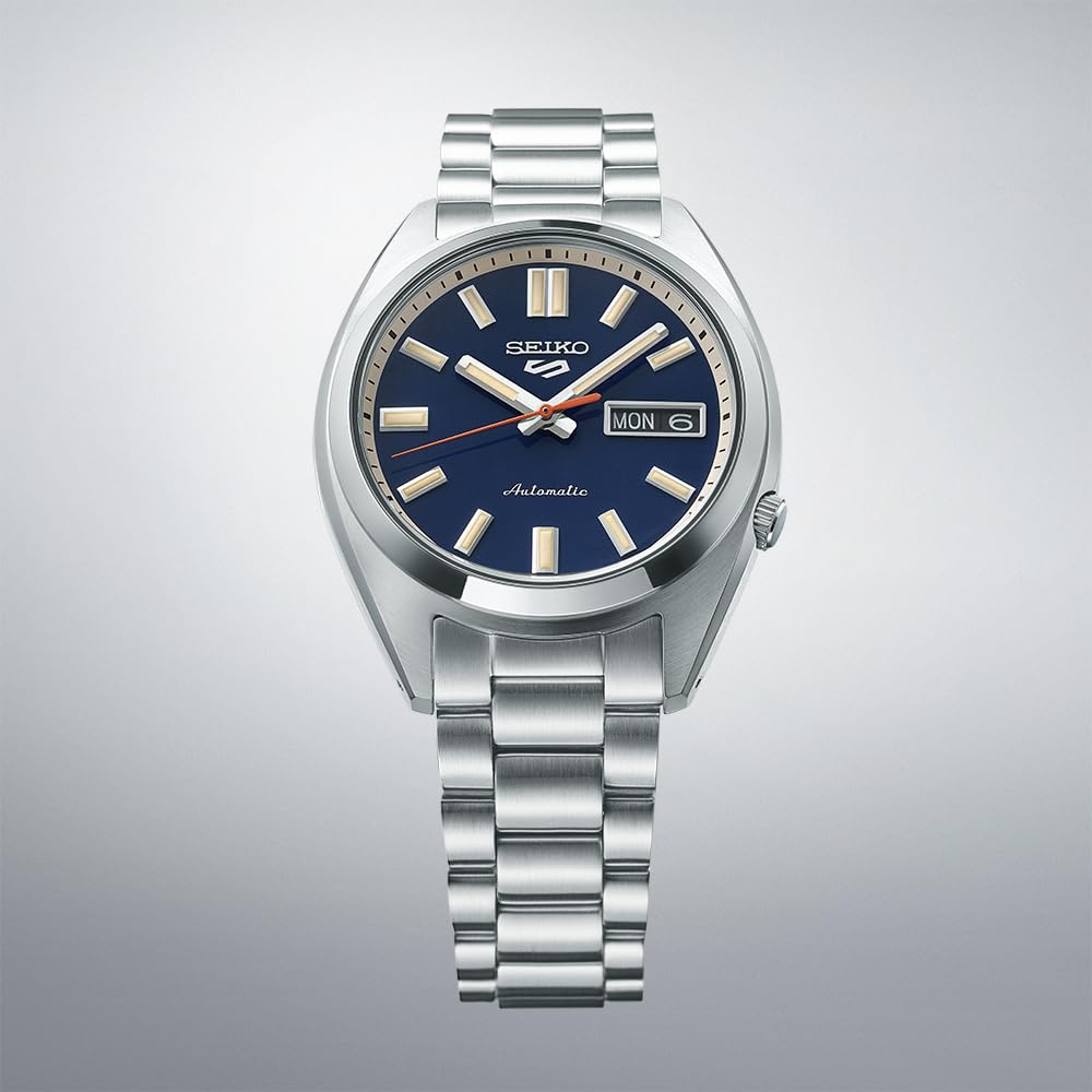 Seiko Stainless Steel Analog Blue Dial Men's Watch-Srpk87K1, Band Color-Silver
