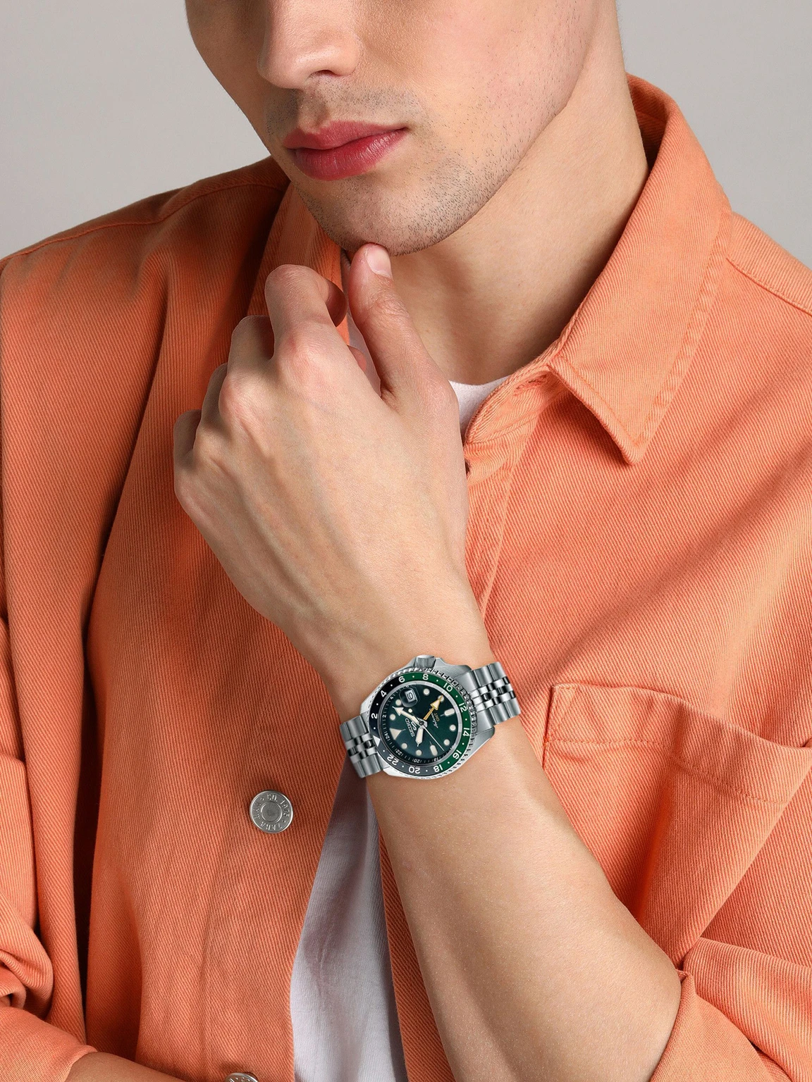 Seiko 5 Sports SKX GMT Bi-Colour Green