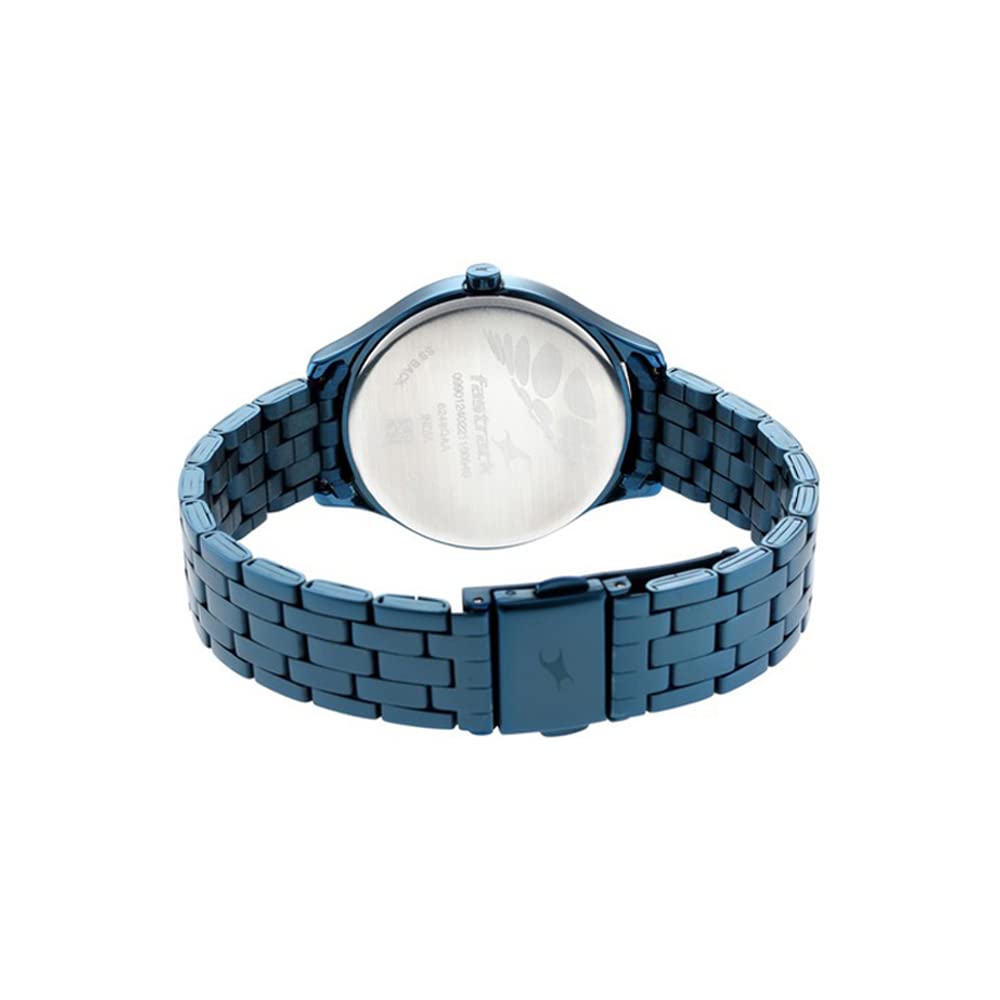 Fastrack Stunners Quartz Analog Midnight Blue Dial Blue Metal Strap Watch for Girls