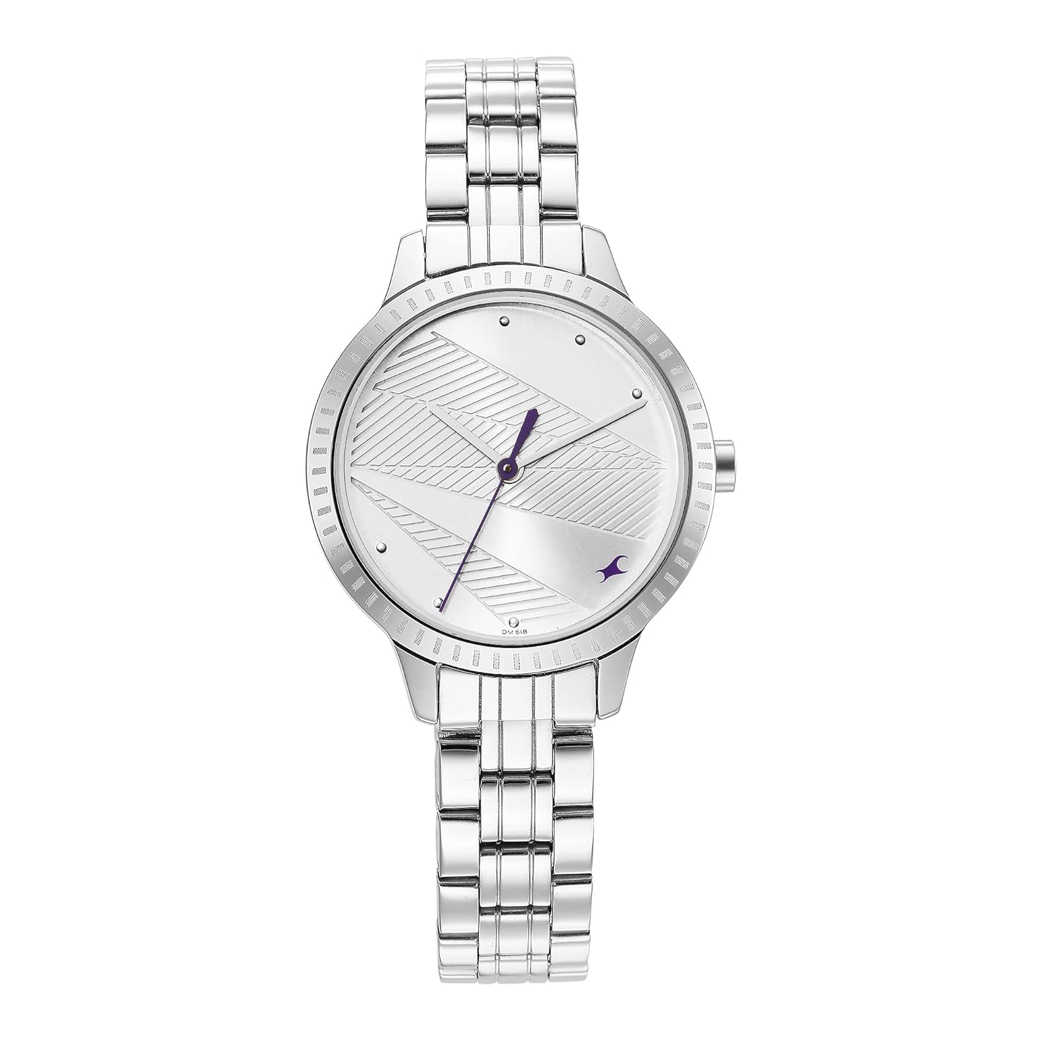 Fastrack Stunners Quartz Analog Silver Dial Silver Metal Strap Watch for Girls