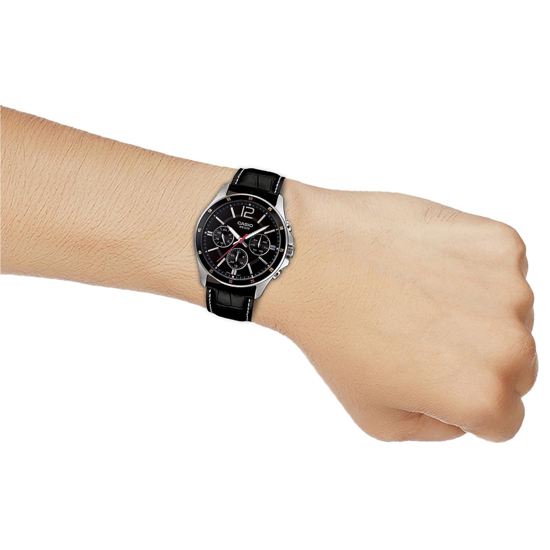 Casio Enticer Chronograph Black Dial Men's Watch