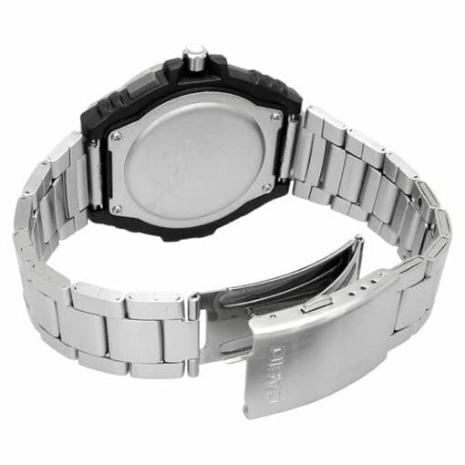 Casio Watch for Men Analog Silver Metal Watch