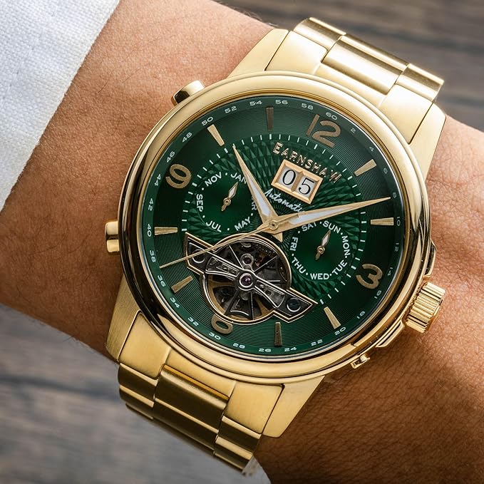 EARNSHAW Marylebone Grand Analog Green Dial Men's Watch