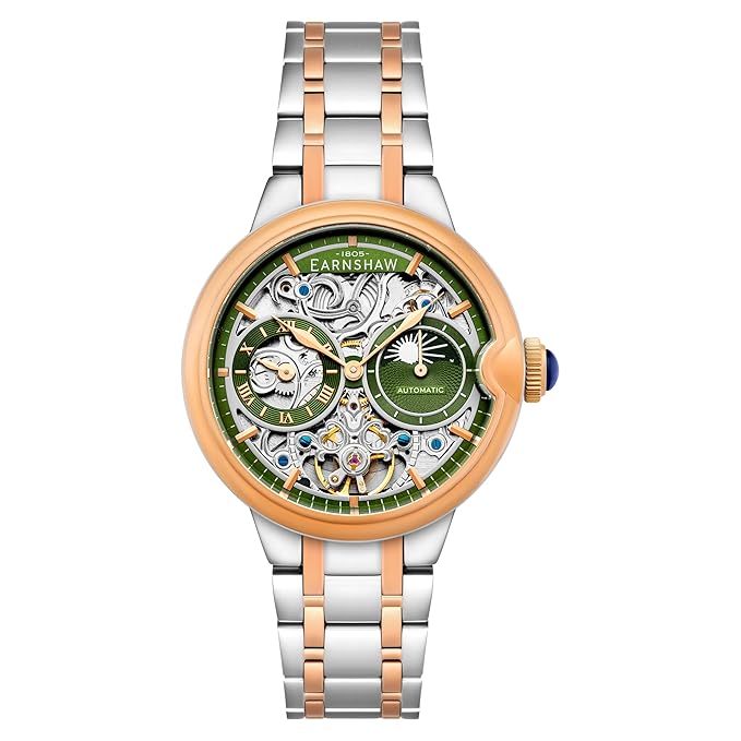 Earnshaw Barallier Moonphase Skeleton Automatic Watch for Men