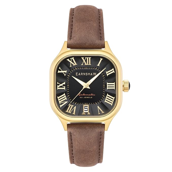 EARNSHAW Analog Black Dial Men's Watch
