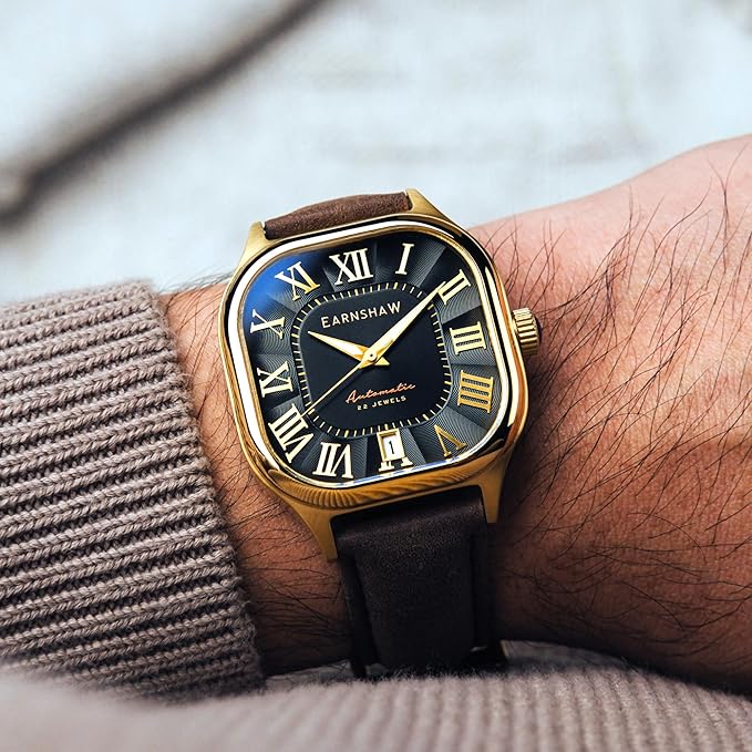 EARNSHAW Analog Black Dial Men's Watch