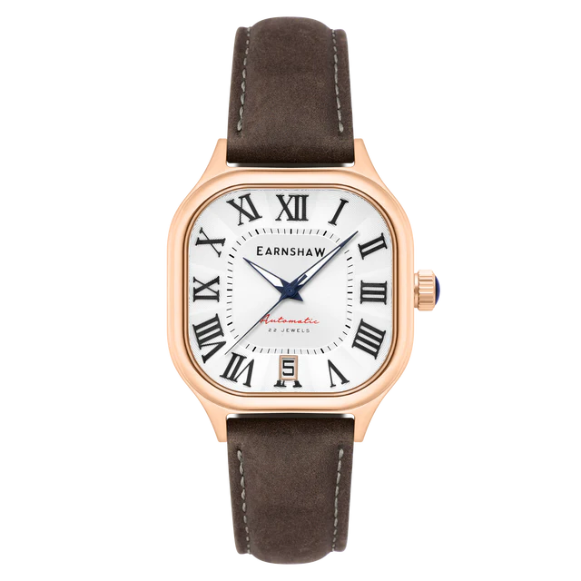 EARNSHAW Coussin Automatic Silver Grey