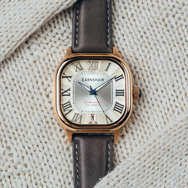 EARNSHAW Coussin Automatic Silver Grey