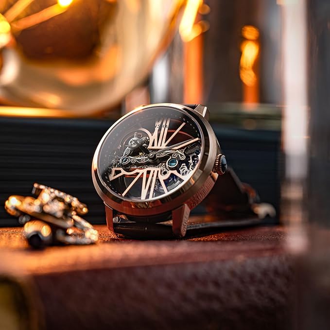 Earnshaw Cornwall Bridge Automatic Rose Gold Round Dial Men's Watch