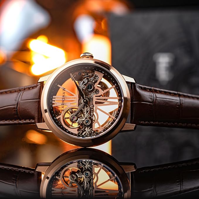 Earnshaw Cornwall Bridge Automatic Rose Gold Round Dial Men's Watch