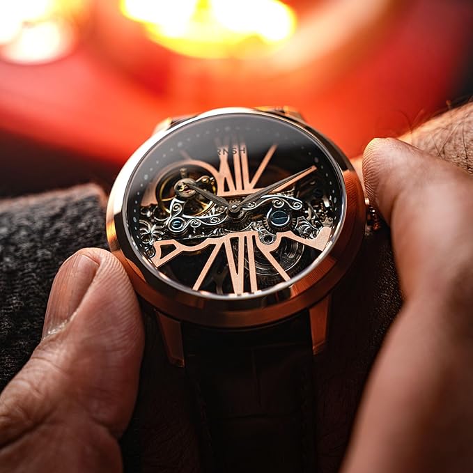 Earnshaw Cornwall Bridge Automatic Rose Gold Round Dial Men's Watch